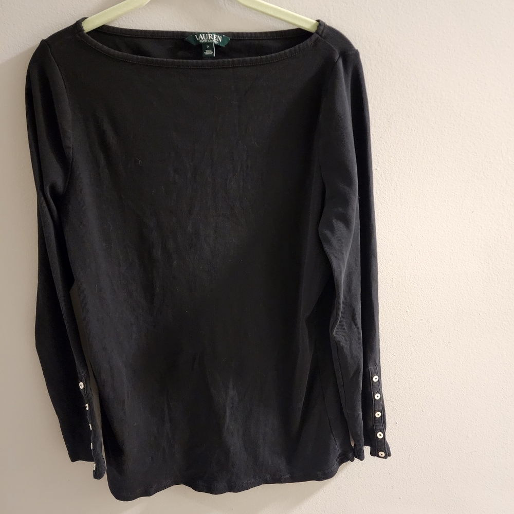 Ralph Lauren black top long sleeve